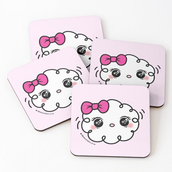 Item preview, cute kawaii cloud with pink ribbon and big bing bing eyes designed and sold by princessmi-com.