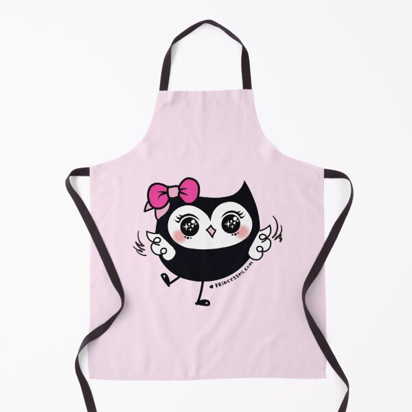 Item preview, cute kawaii owl with pink ribbon and big bing bing eyes designed and sold by princessmi-com.
