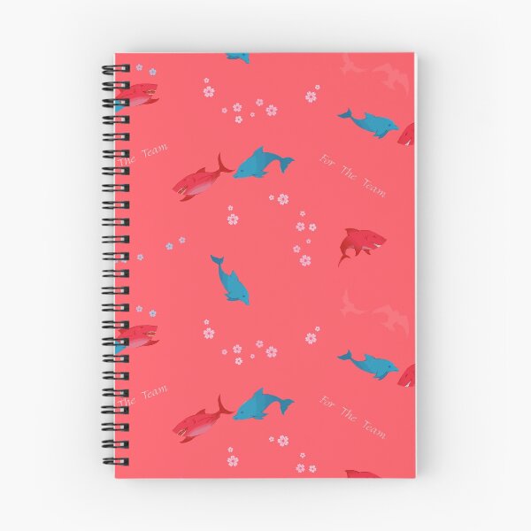 Item preview, Pink Shark and Dolphin designed and sold by bloomejasmine.