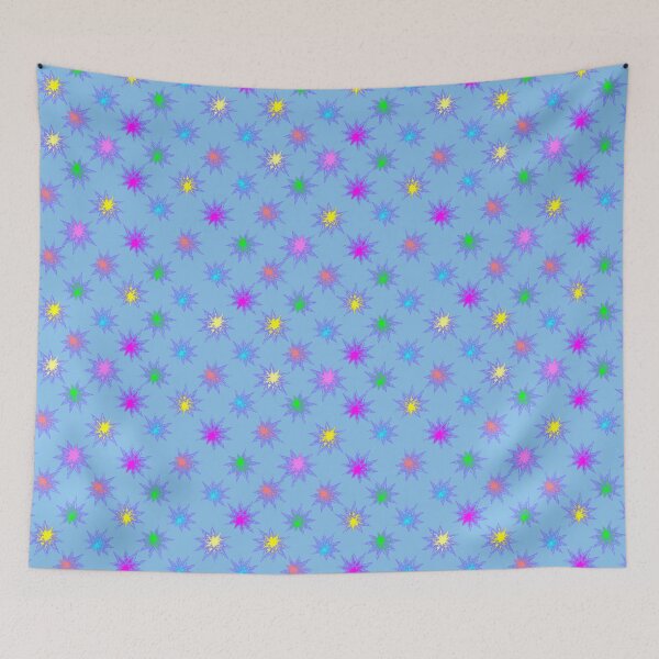 Item preview, Glow Stars Diagonal Repeat on Soft Blue 5748 designed and sold by Art in My Loft.