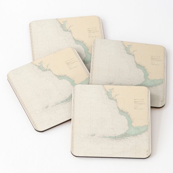 Item preview, Old Florida & Cuban Coast Map (1923) Vintage Tampa Bay to Havana Chart designed and sold by BravuraMedia.