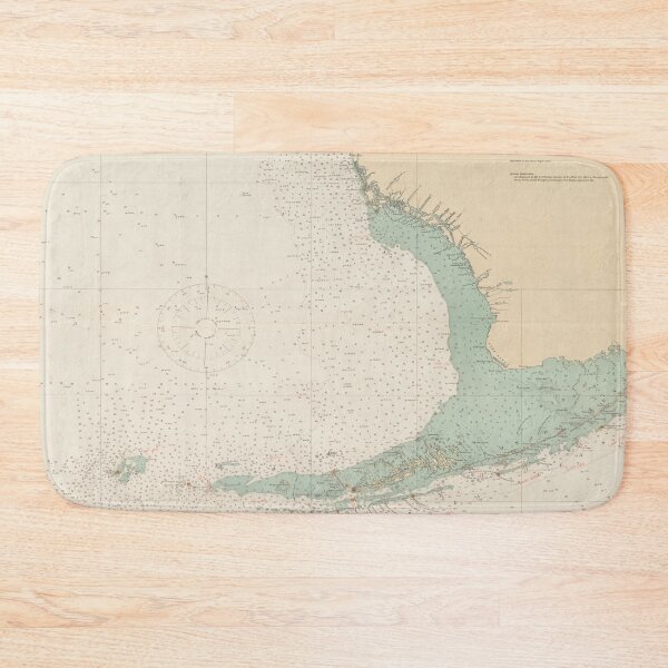 Item preview, Old Florida & Cuban Coast Map (1923) Vintage Tampa Bay to Havana Chart designed and sold by BravuraMedia.
