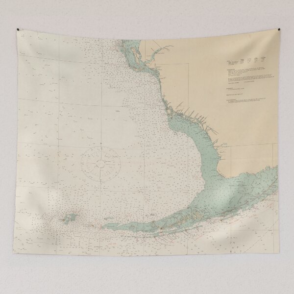 Item preview, Old Florida & Cuban Coast Map (1923) Vintage Tampa Bay to Havana Chart designed and sold by BravuraMedia.