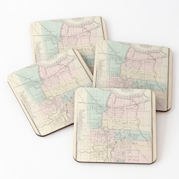 Item preview, Old Fond Du Lac WI (1878) Vintage Wisconsin City & Street Atlas designed and sold by BravuraMedia.