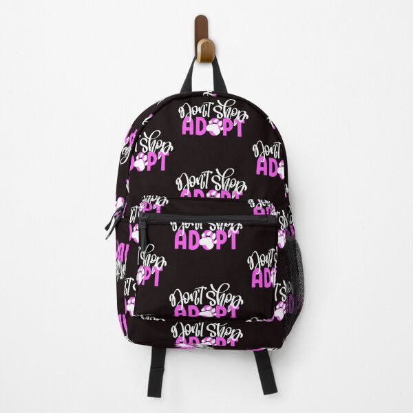 Item preview, Dont Shop Adopt with Paw Print White + Pink designed and sold by WearWolfDesigns.