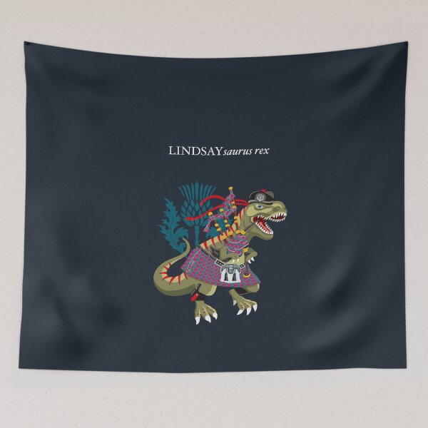 Item preview, Clanosaurus Rex LINDSAYsaurus rex Lindsay Family Tartan designed and sold by Lisa Rotenberg.