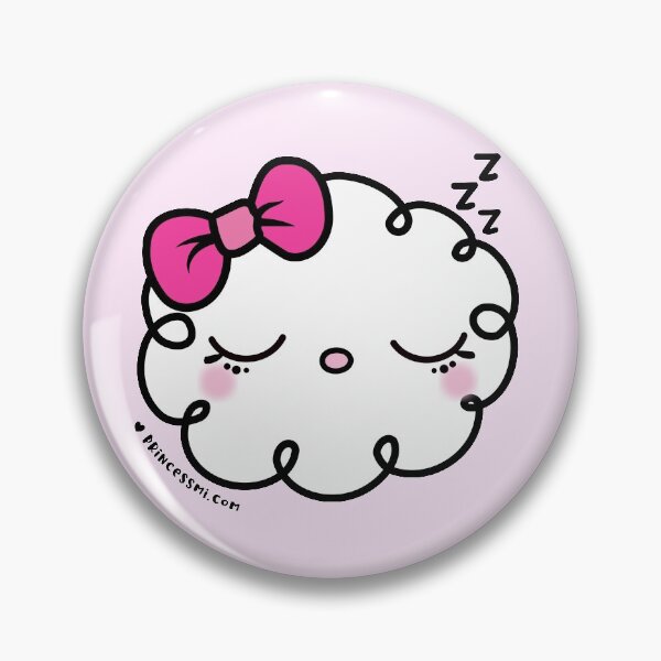 Item preview, sleeping cloud with pink ribbon  designed and sold by princessmi-com.