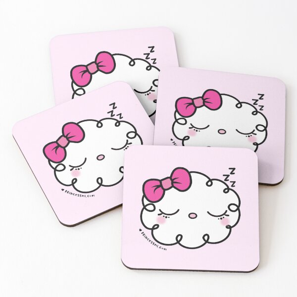Item preview, sleeping cloud with pink ribbon  designed and sold by princessmi-com.