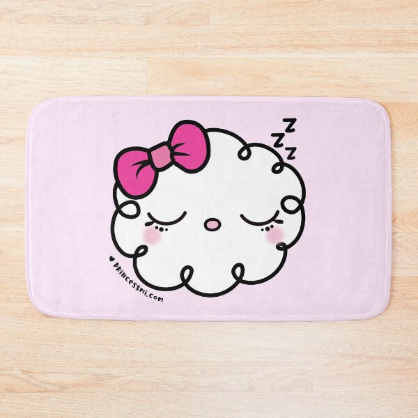 Item preview, sleeping cloud with pink ribbon  designed and sold by princessmi-com.