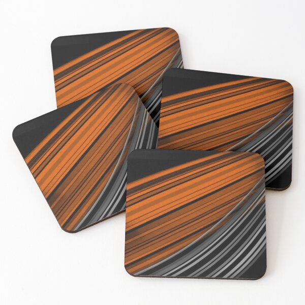 Item preview, Orange & silver lines abstract art designed and sold by NexusArts.