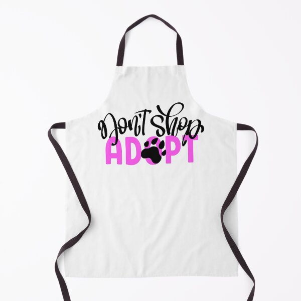 Item preview, Dont Shop Adopt with Paw Print Black + Pink designed and sold by WearWolfDesigns.