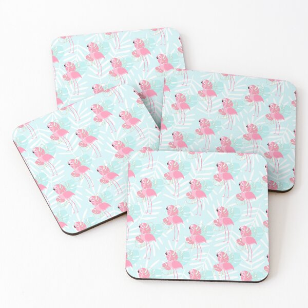 Item preview, Chic tropical tiffany pink flamingos designed and sold by MutchiDesign.