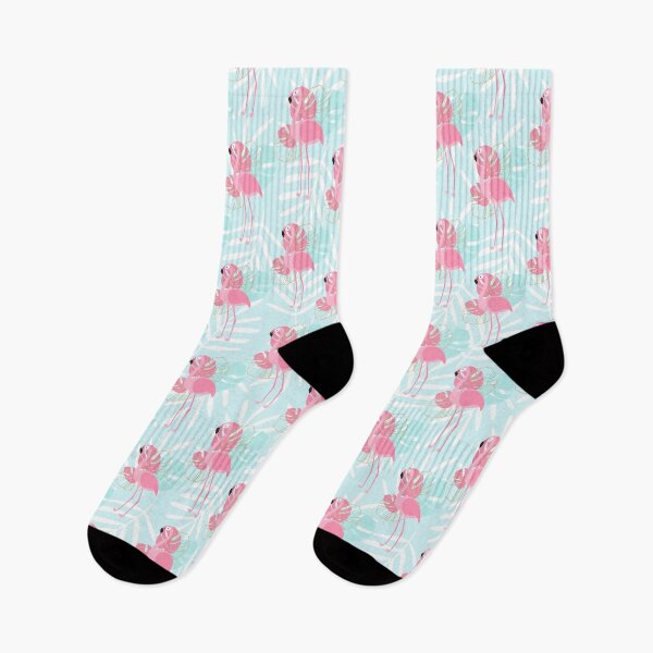 Item preview, Chic tropical tiffany pink flamingos designed and sold by MutchiDesign.