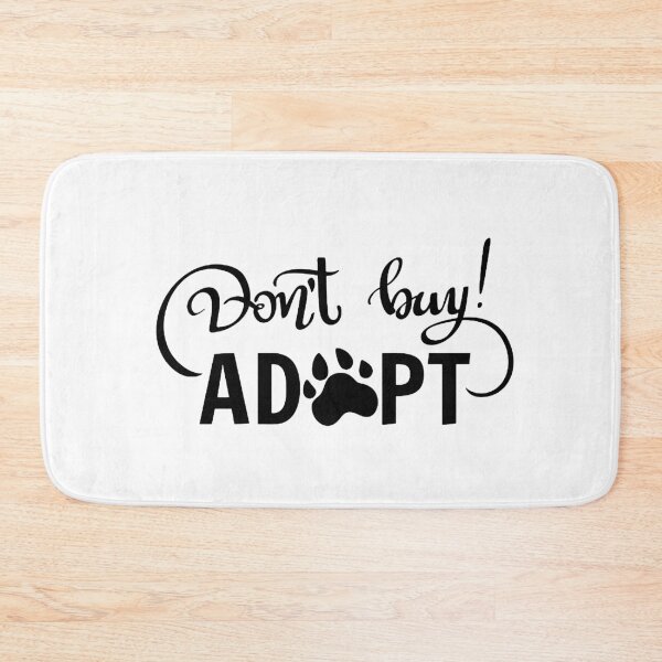 Item preview, Dont Buy! Adopt with Paw Print Black designed and sold by WearWolfDesigns.