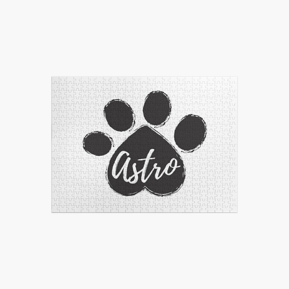 Top Design Astro Dog Pet Name In Paw Jigsaw Puzzle by PrettyArtwork JW-BDLF46JK