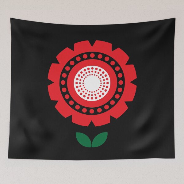 Item preview, Blommor {Flower power on black designed and sold by Yellow-Studio.