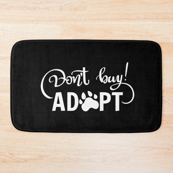 Item preview, Copy of Dont Buy! Adopt with Paw Print White designed and sold by WearWolfDesigns.