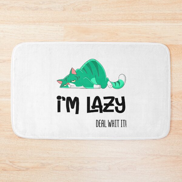 Item preview, I'm Lazy cat - Deal with it! -  designed and sold by alfa-rouk.