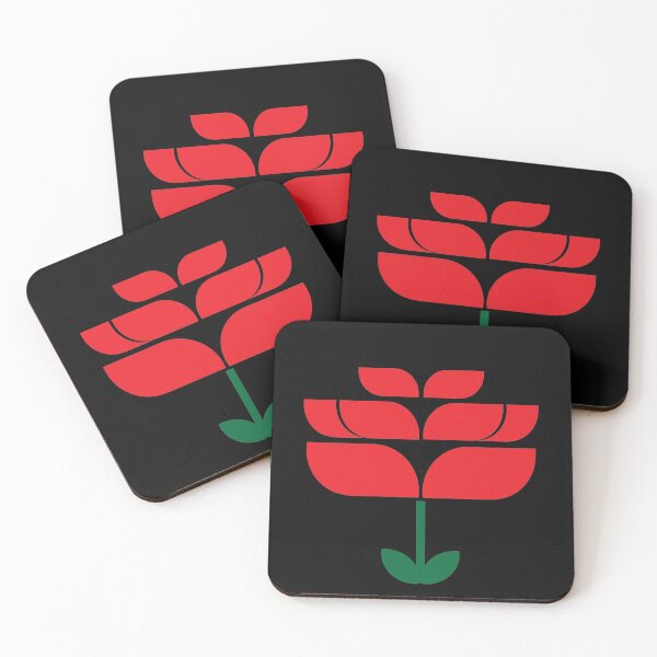 Item preview, Blommor {Nordic Flower on black designed and sold by Yellow-Studio.