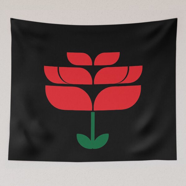 Item preview, Blommor {Nordic Flower on black designed and sold by Yellow-Studio.