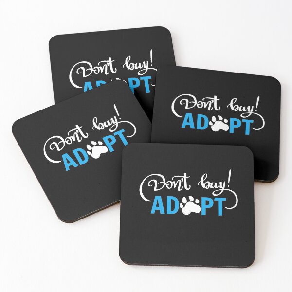 Item preview, Dont Buy! Adopt with Paw Print White designed and sold by WearWolfDesigns.
