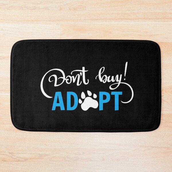 Item preview, Dont Buy! Adopt with Paw Print White designed and sold by WearWolfDesigns.