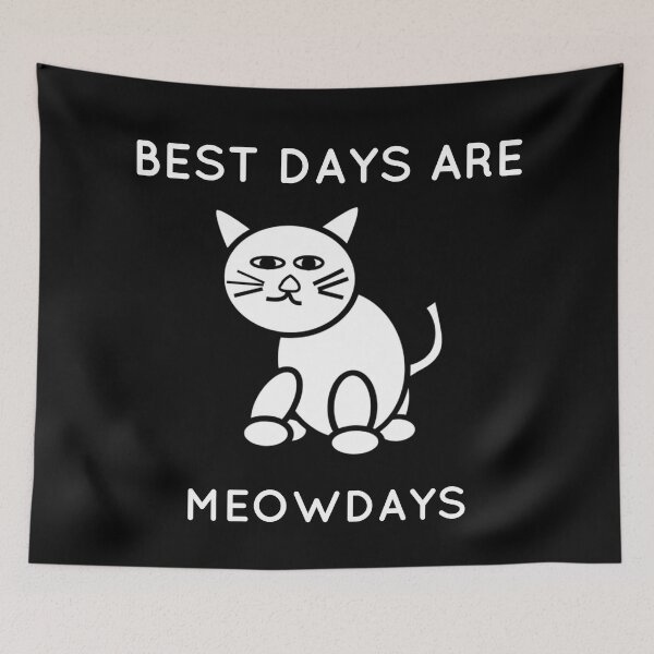 Item preview, Best days are meowdays Funny smile cat designed and sold by Cool Store.