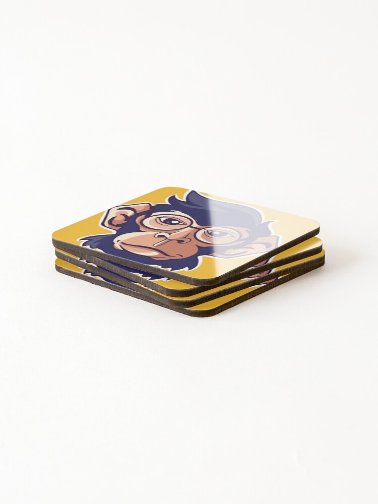 Thumbnail 4 of 5, Coasters (Set of 4), Monkey designed and sold by MoDesignStudio.