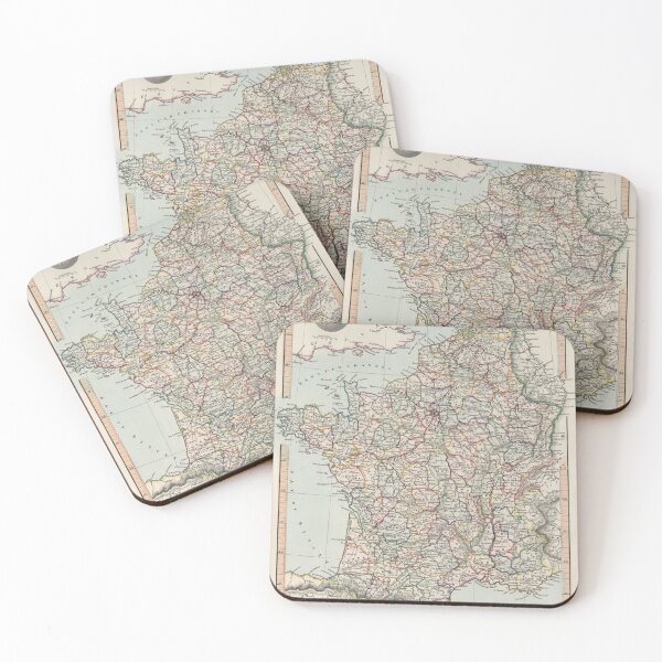 Item preview, Old France Map (1850) Vintage French Country Atlas designed and sold by BravuraMedia.