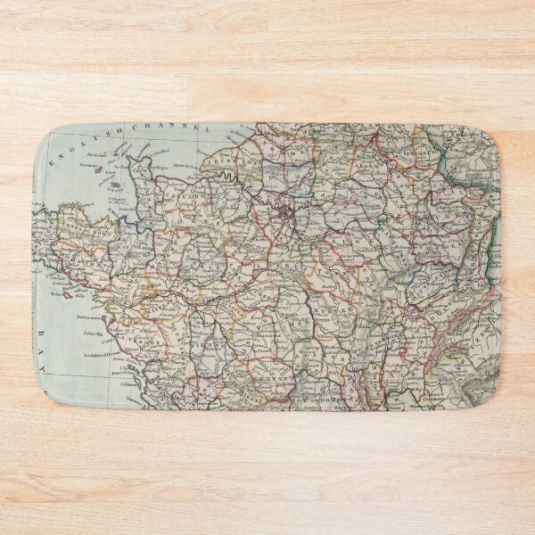 Item preview, Old France Map (1850) Vintage French Country Atlas designed and sold by BravuraMedia.