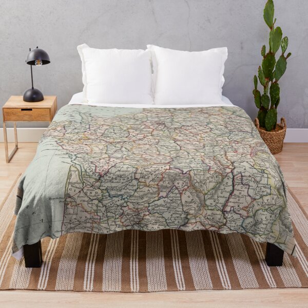 Item preview, Old France Map (1850) Vintage French Country Atlas designed and sold by BravuraMedia.