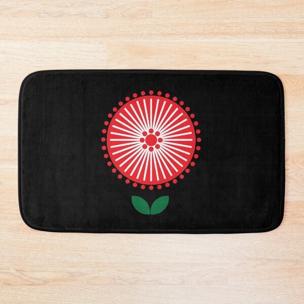 Item preview, Blommor {Scandinavian Flower on black   designed and sold by Yellow-Studio.