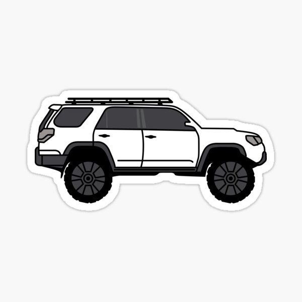 Item preview, White Toyota 4Runner Side Off-road designed and sold by sticker-stacker.