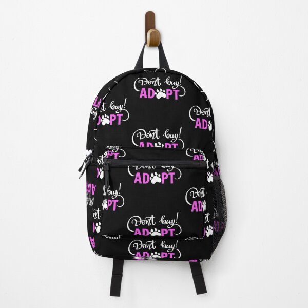 Item preview, Dont Buy! Adopt with Paw Print White + Pink designed and sold by WearWolfDesigns.