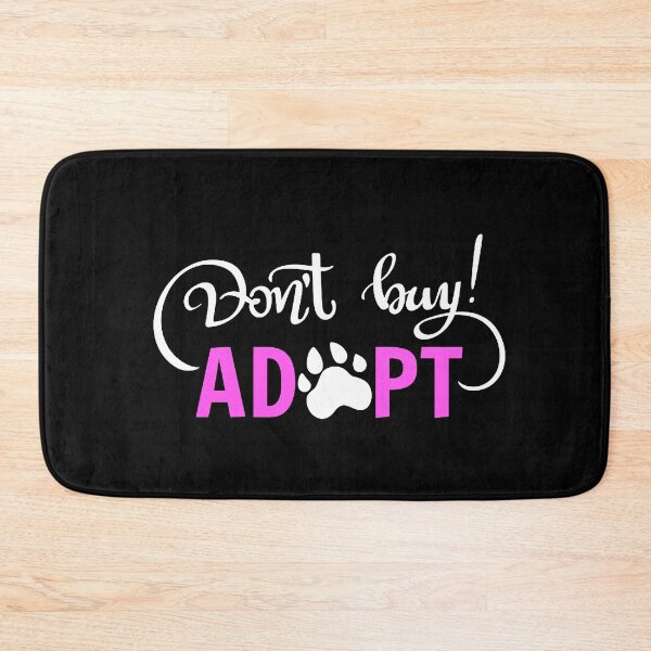 Item preview, Dont Buy! Adopt with Paw Print White + Pink designed and sold by WearWolfDesigns.