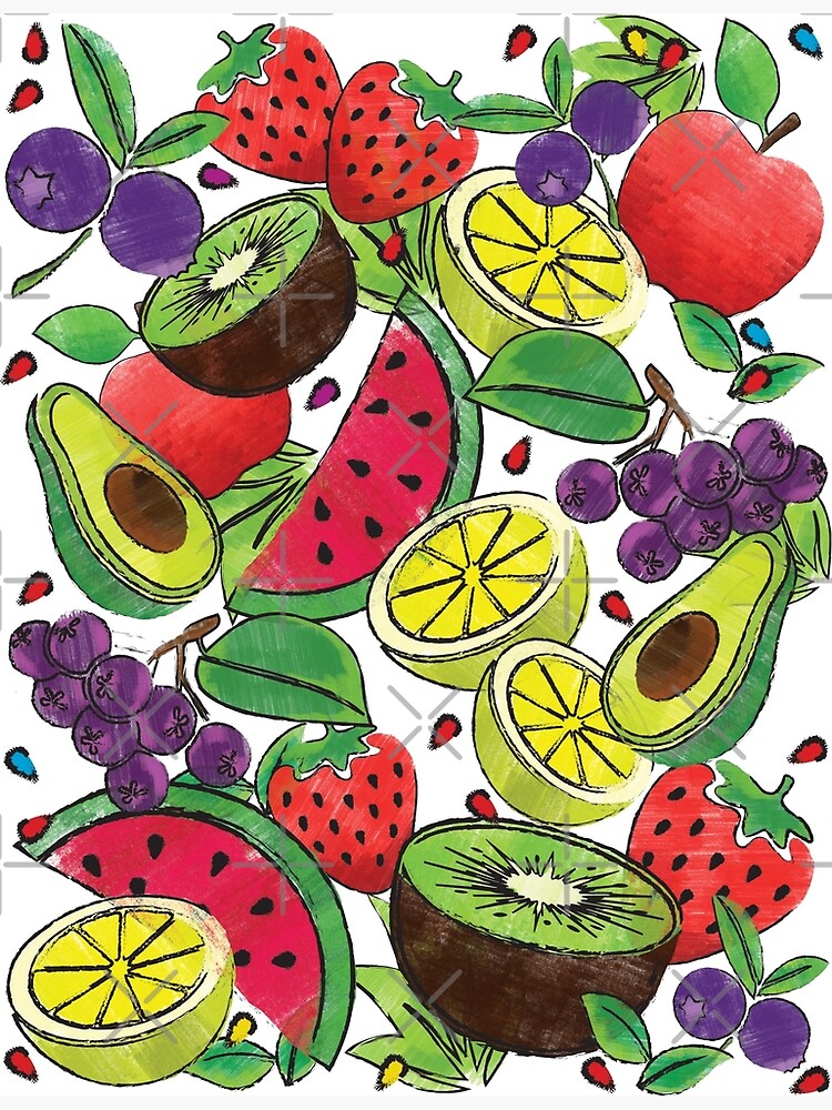 Fruits sketch orange apple food and papaya  Stock Illustration  70405516  PIXTA