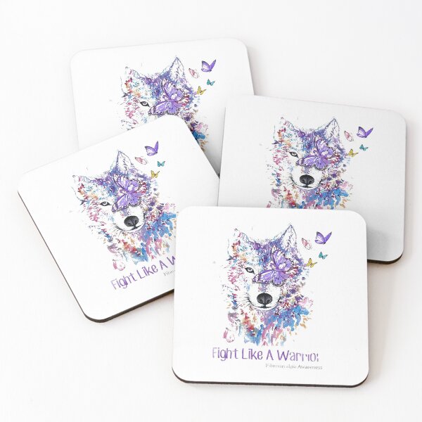 Item preview, WOLF FIGHT LIKE A WARRIOR FIBROMYALGIA AWARENESS designed and sold by Audrinashop.