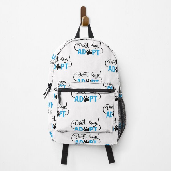 Item preview, Buy! Adopt with Paw Print Black + Blue designed and sold by WearWolfDesigns.