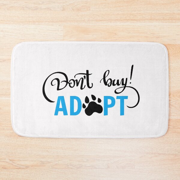 Item preview,  Buy! Adopt with Paw Print Black + Blue designed and sold by WearWolfDesigns.
