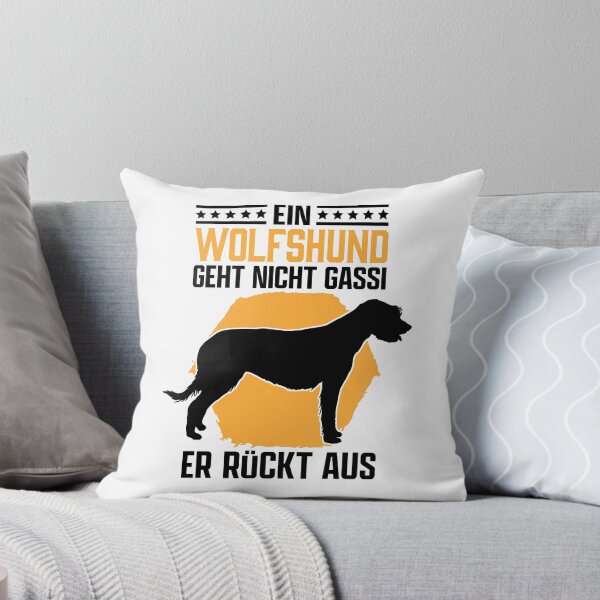 Artikelvorschau, Irischer Wolfshund Gassi gehen Windhund Spruch entworfen und verkauft von madgrfx.