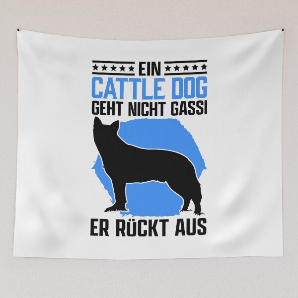 Artikelvorschau, Australian Cattle Dog Gassi gehen Treibhund Spruch entworfen und verkauft von madgrfx.