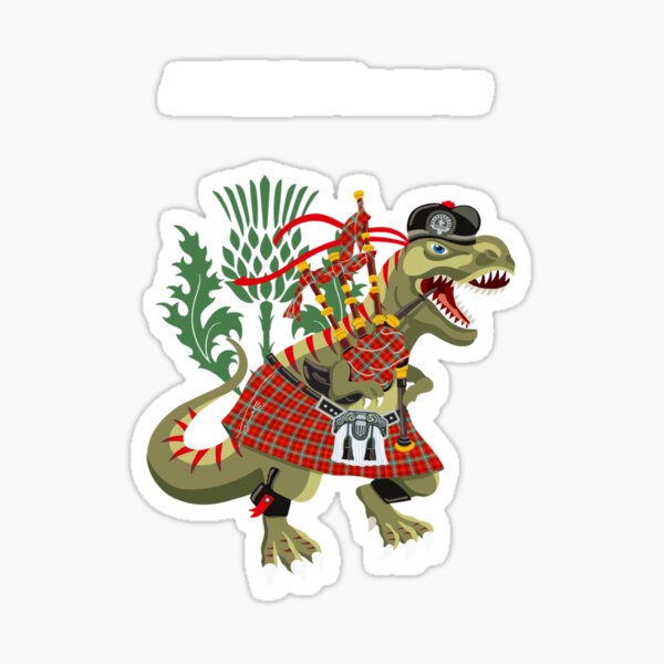 Clanosaurus Rex MORRISONsaurus rex Morrison Family Tartan Sticker