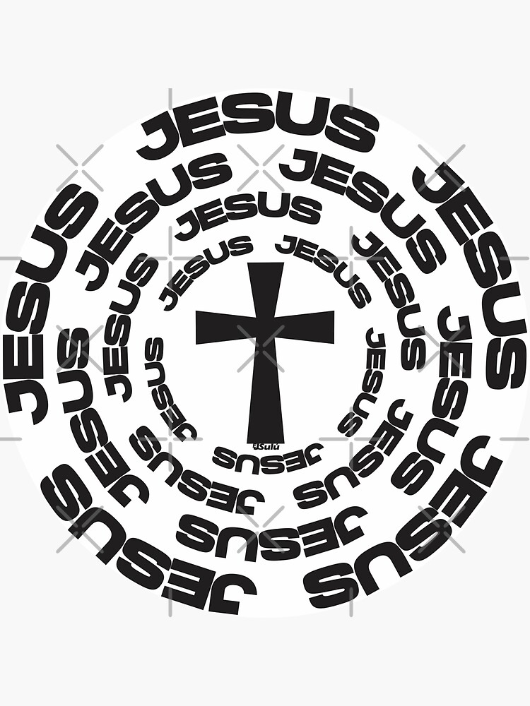 Jesus At The Center Of Our Life Christian Inspired Design Sticker For