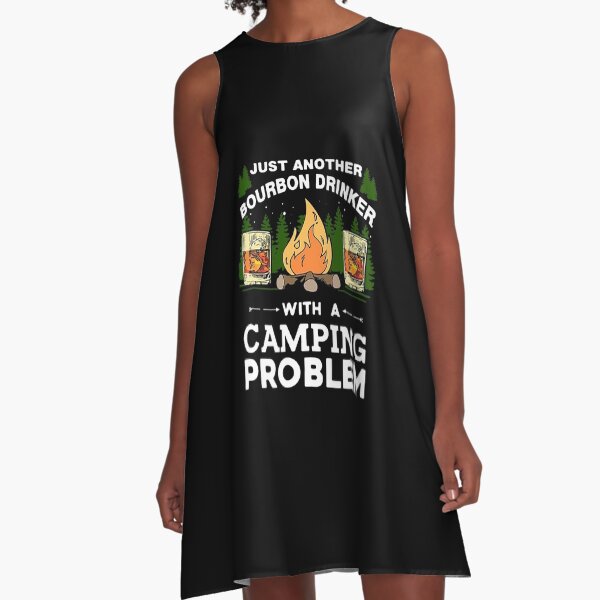 Item preview, JUST ANOTHER BOURBON DRINKER WITH A CAMPING PROBLEM designed and sold by Audrinashop.