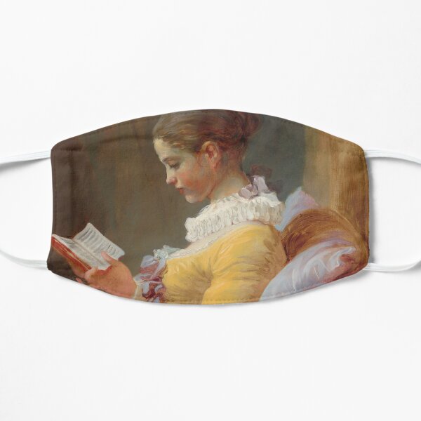 A Young Girl Reading Painting By Jean Honoré Fragonard Flat Mask