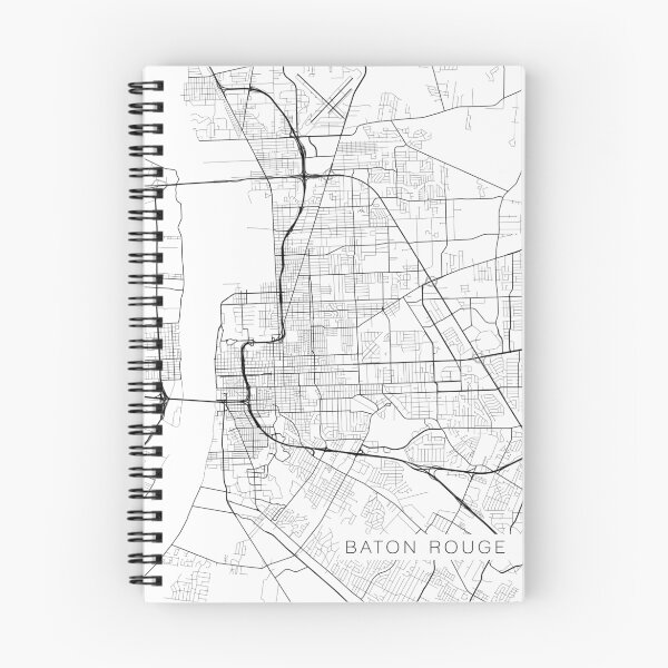 Item preview, Baton Rouge Map, USA - Black and White designed and sold by MainStreetMaps.