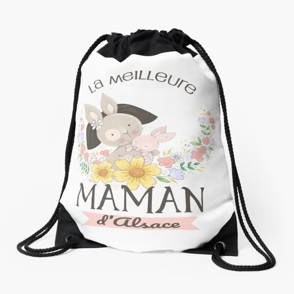 The best mom in Alsace Drawstring Bag