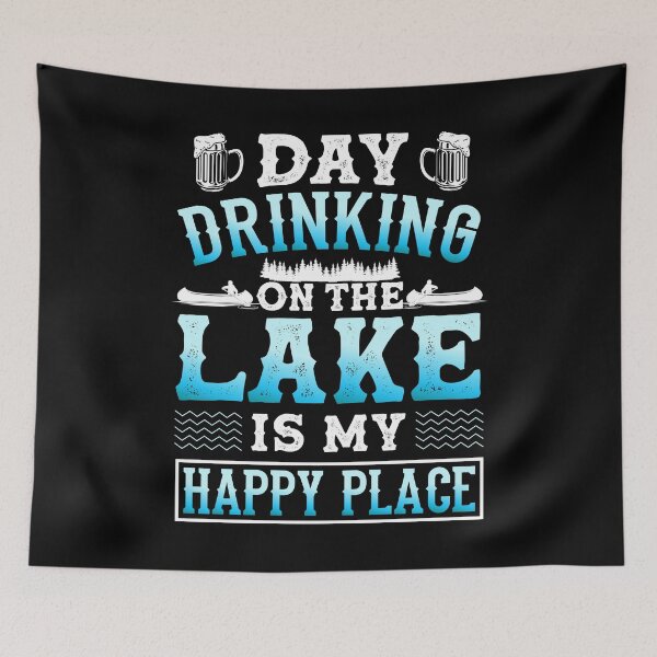 Item preview, Day Drinking On The Lake Is My Happy Place Funny Boat Pun designed and sold by ShopTheStyle.