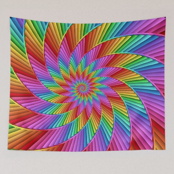 Item preview, Psychedelic Rainbow Spiral  designed and sold by Kitty Bitty.