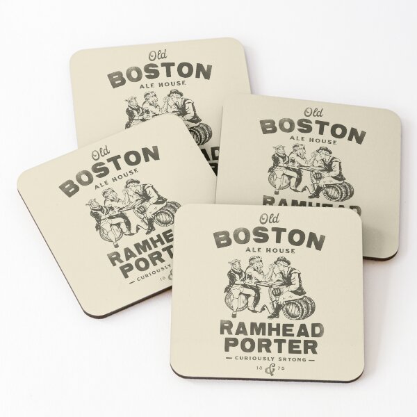 Item preview, Old Boston Ale House Ramhead Porter. Cool Vintage Beer & Travel Art designed and sold by The Whiskey Ginger Design Shop.